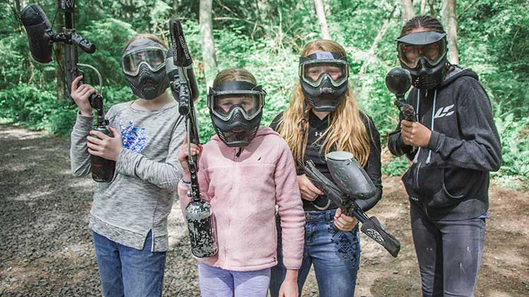 CRISTA Camps at Miracle Ranch - Girls Ready to Paintball
