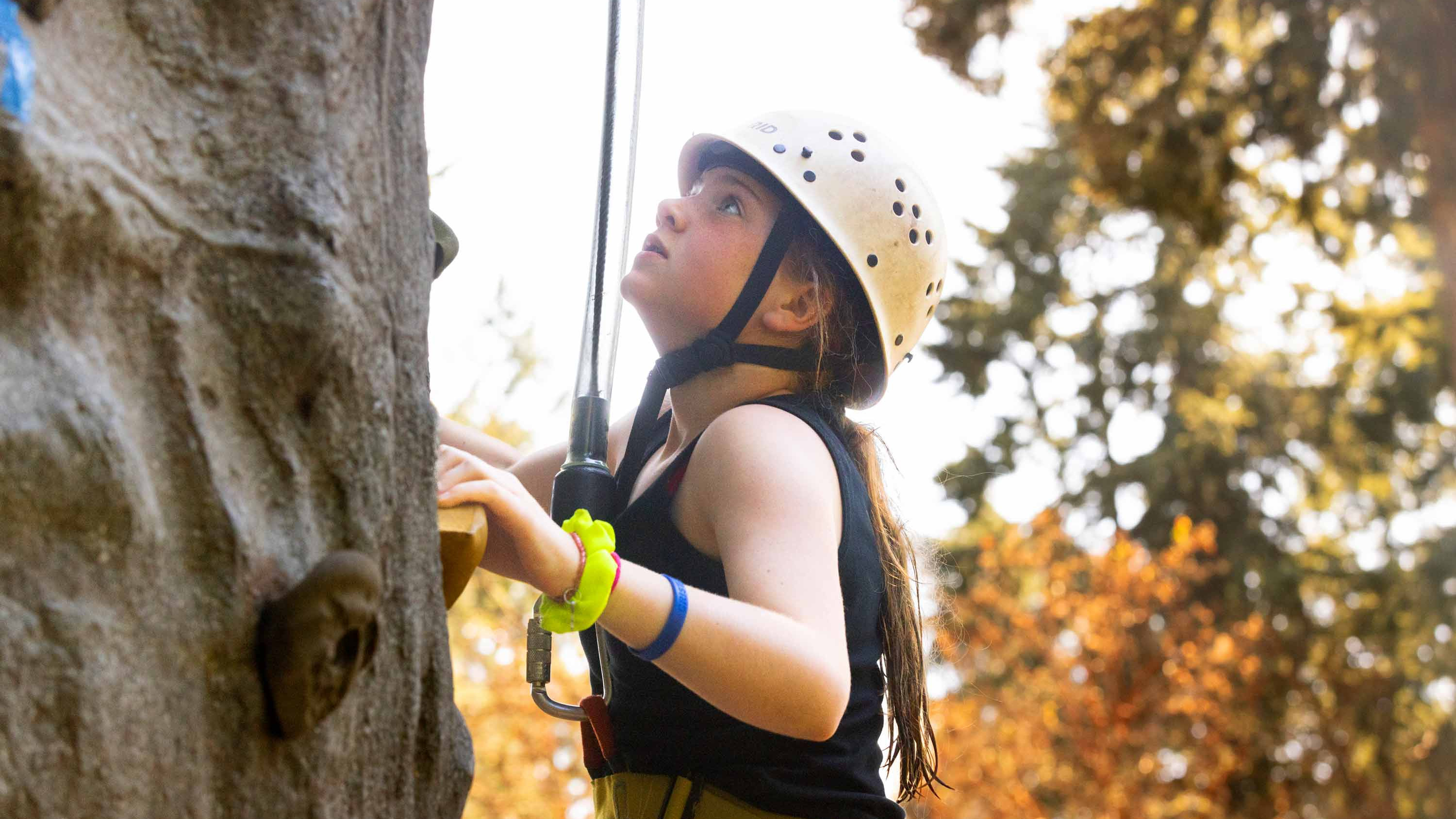 CRISTA Camps Family Camp - Girl Rock Climbing